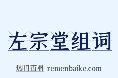 左宗堂组词是什么意思的图片